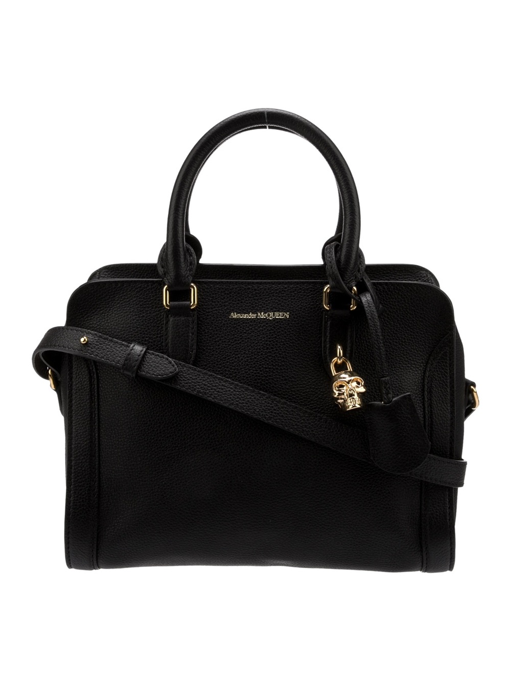 Alexander McQueen Leather Skull Padlock Handle Bag